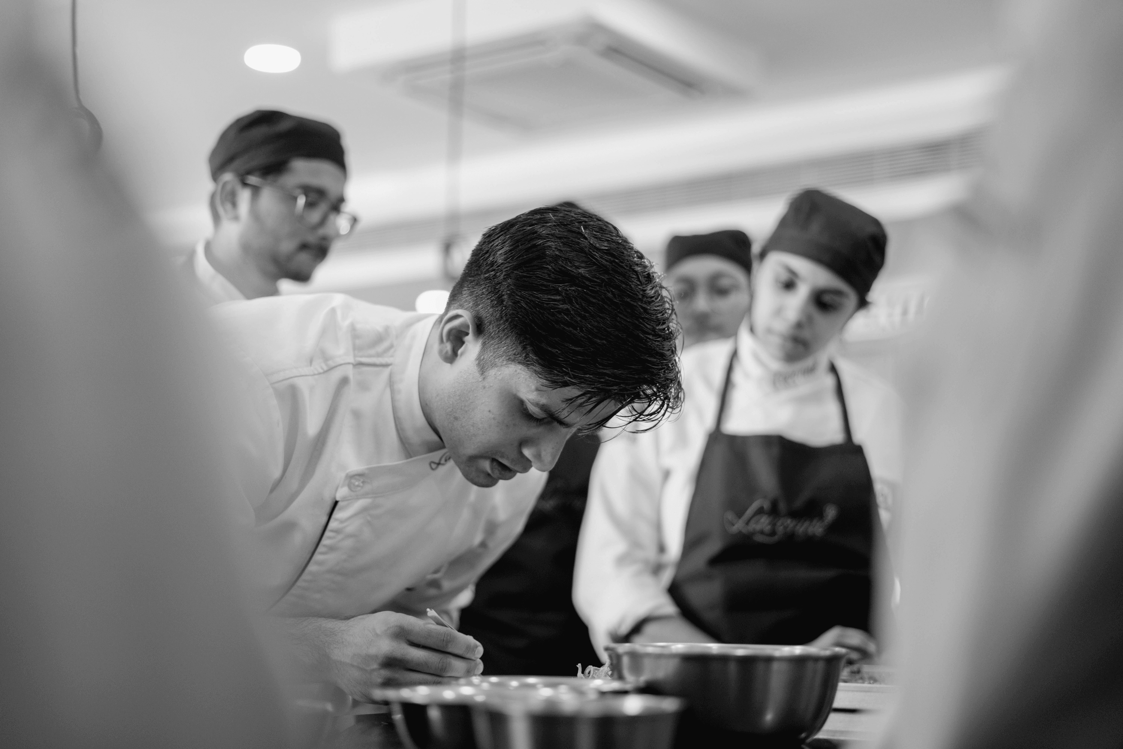 Students learning pastry at Lavonne Academy