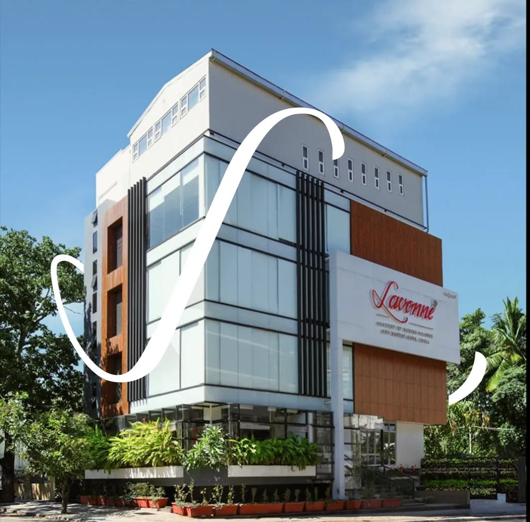 Lavonne Academy building exterior on the street in Indiranagar, Bengaluru